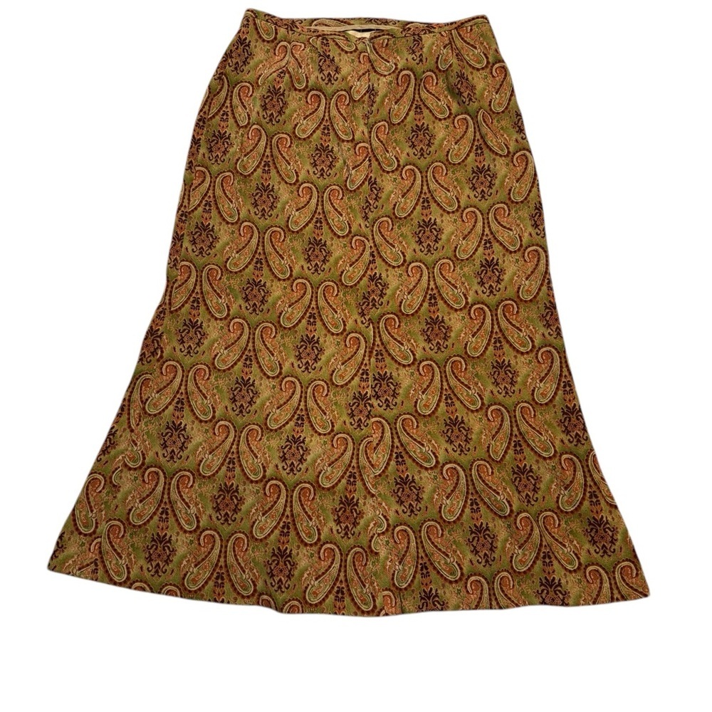 Women’s skirt Fall Fashion multicolor print A-line Midi skirt 10 Harve Benard